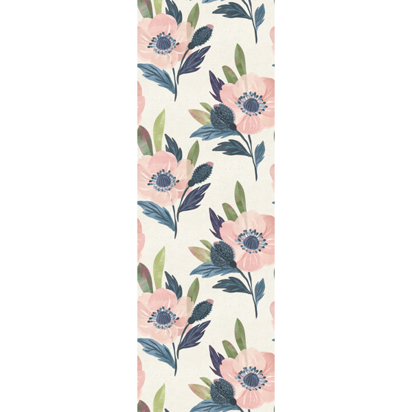 Grise 8 33 L X 25 W Watercolor Floral Peel And Stick Wallpaper