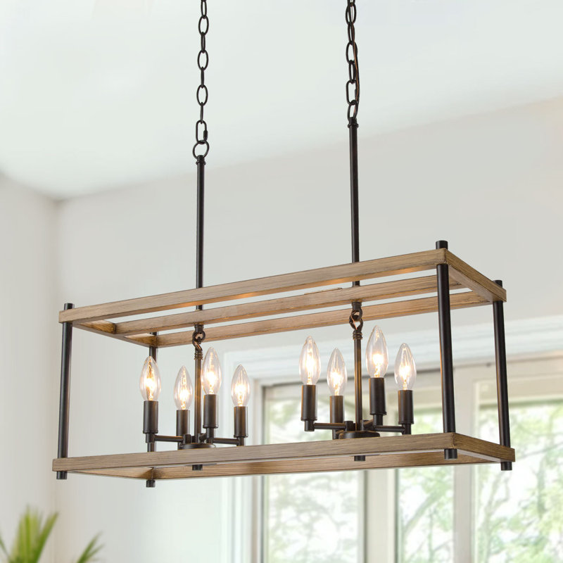 Gracie Oaks Cosmia 8 Light Kitchen Island Linear Pendant Wayfair