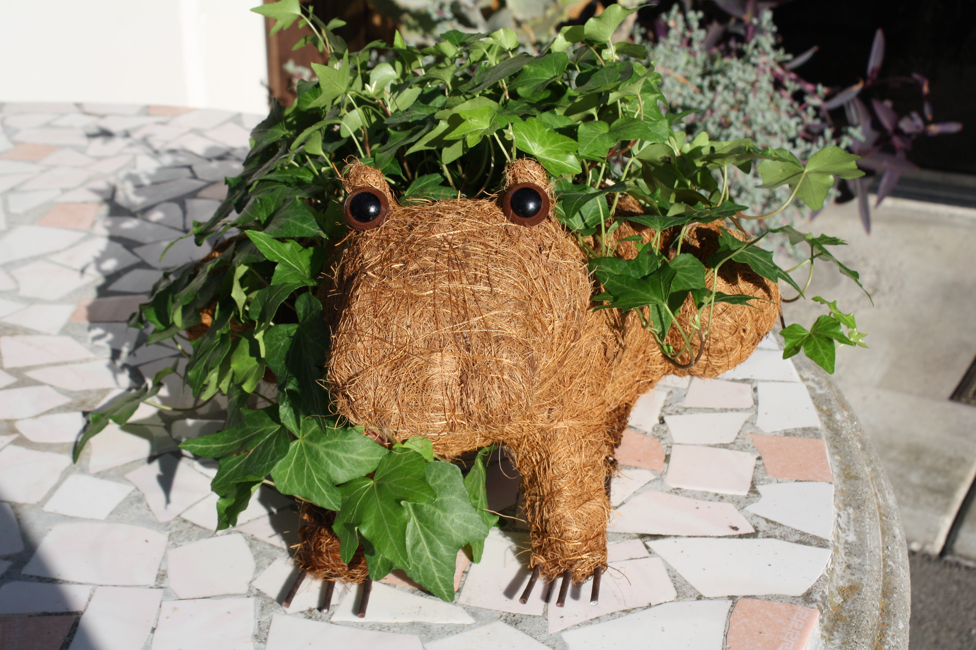 August Grove® Elsaid Animal Topiary Coco Liner Statue Planter Wayfair