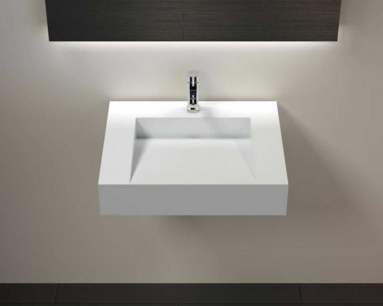Badeloft Polymarble Square Wall Mount Bathroom Sink Reviews Wayfair
