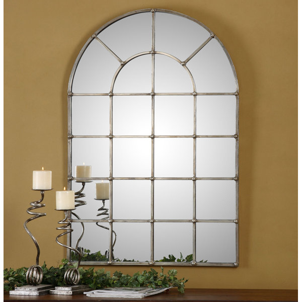 Arch Wall Mirror one allium way metal arch window wall mirror & reviews | wayfair Arch Wall Mirror one allium way metal arch window wall mirror & reviews | wayfair