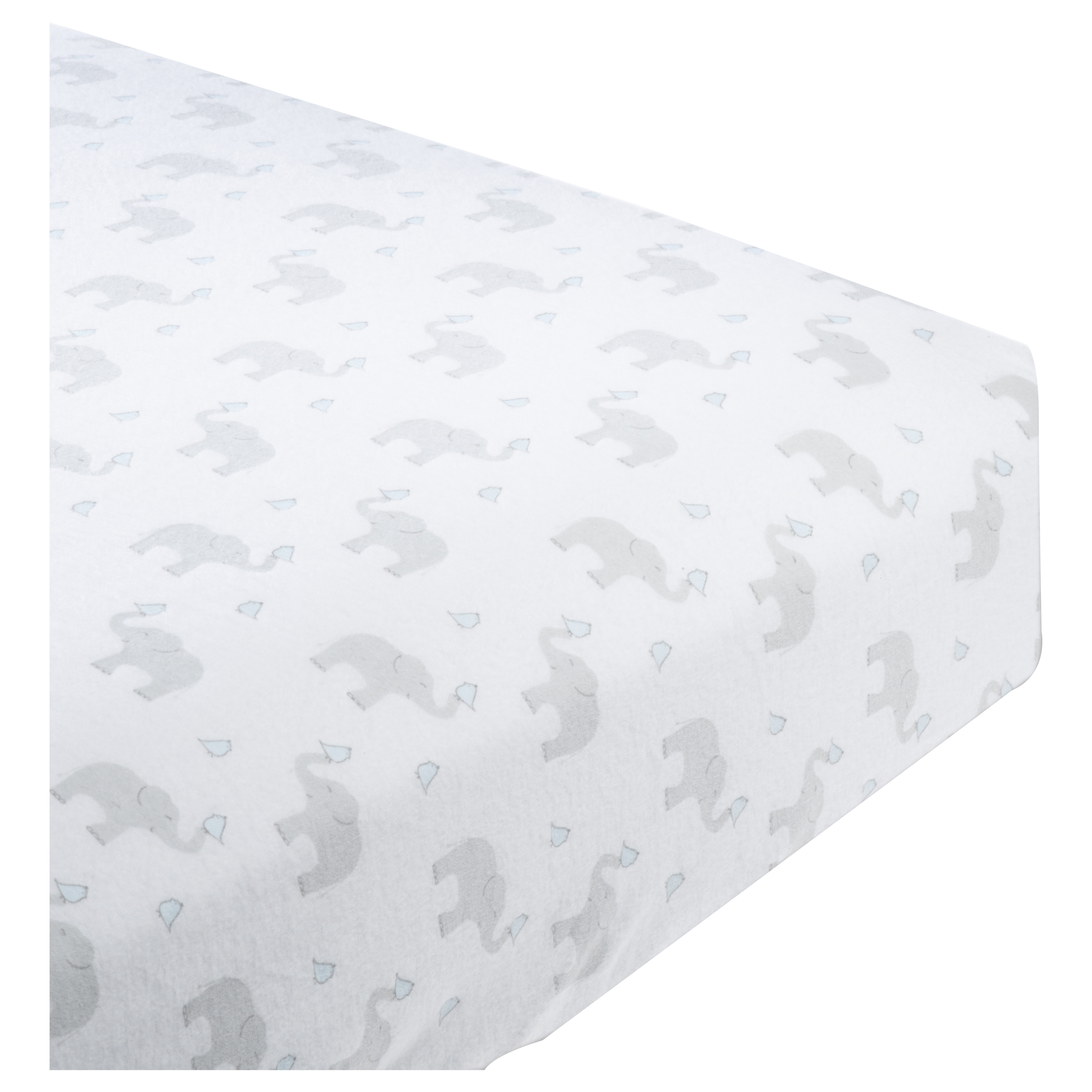 Harriet Bee Grau Elephant And Chickies Cotton Fitted Crib Sheet