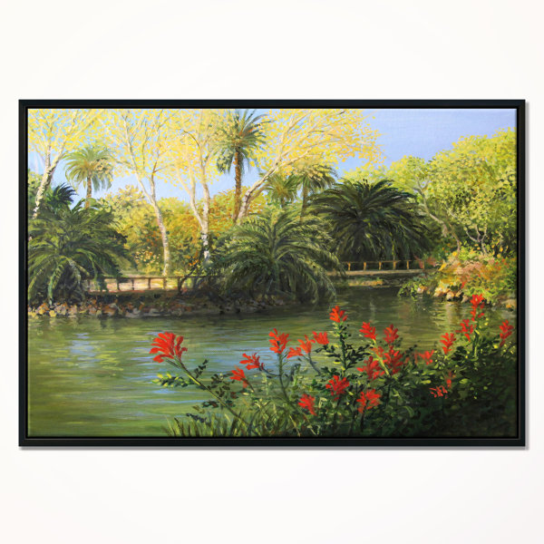 East Urban Home Garden Of Eden Framed Oil Painting Print On