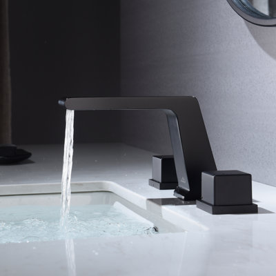 Widespread Faucet 2-Handle Bathroom Faucet with 3 Holes and Pop Drain