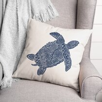 Designart CU13127-26-26 Baby Green Turtles on Sand Animal Cushion Cover for Living Room x 26 in Sofa Throw Pillow 26 in in Insert Printed On Both Side 