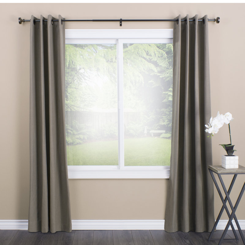 Canora Grey Silva Channel Knob Drapery Curtain Rod Set Reviews