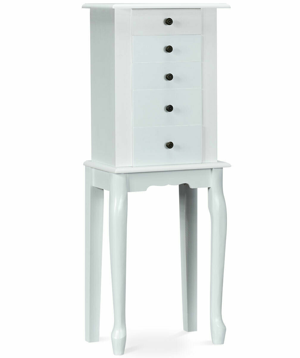 House Of Hampton Aidan Cabinet Free Standing Jewelry Armoire With