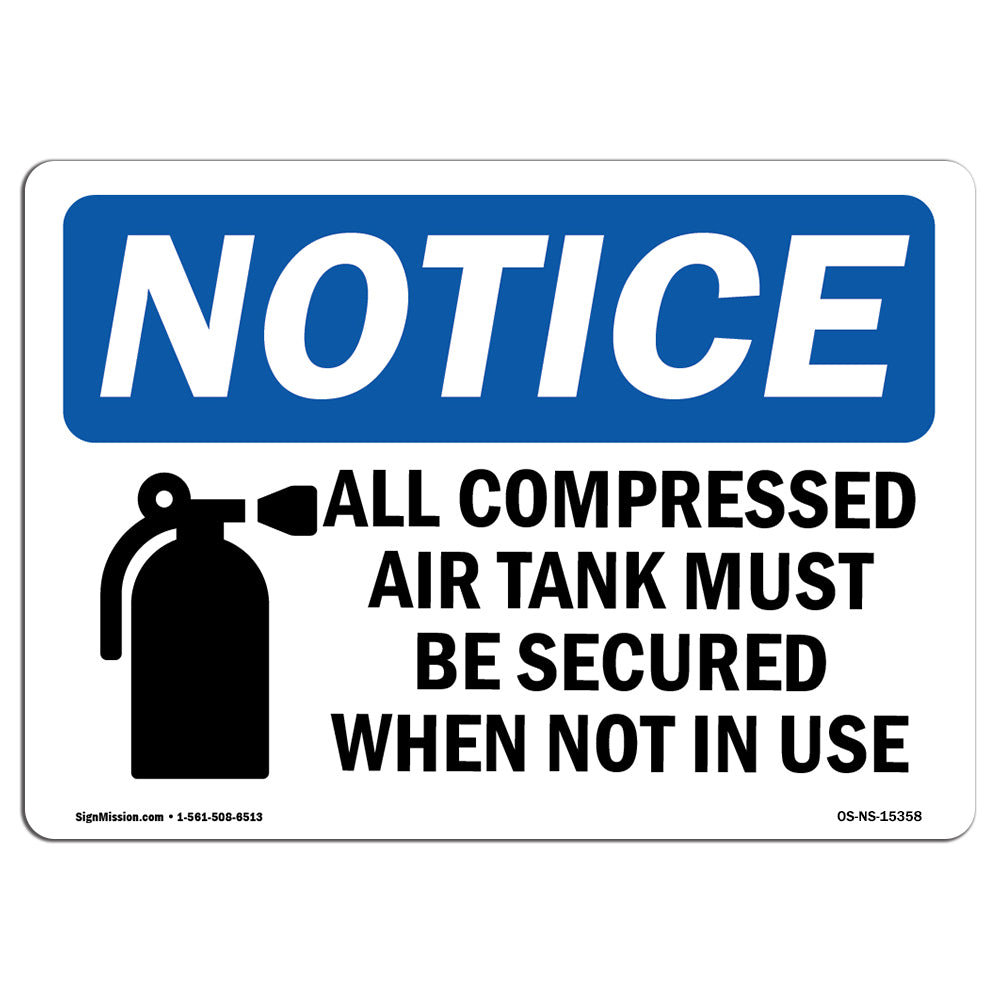 SignMission Compressed Air Tanks must be Secured Sign Wayfair