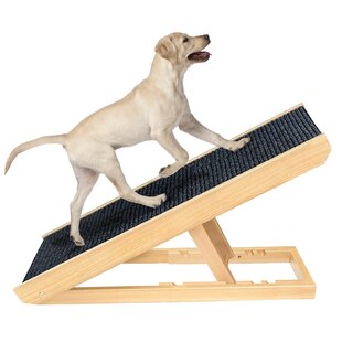 Paws & Pals Dog Stairs to get on High Bed for Cat and Pet Steps at Home or Portable Travel Up to 175 lbs Brown 