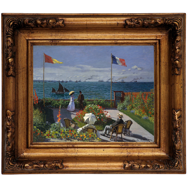 Astoria Grand Garden At Sainte Adresse By Claude Monet Framed
