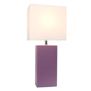 small purple table lamp