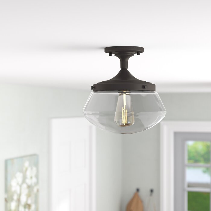 Brecken 1 Light 10 Semi Flush Mount