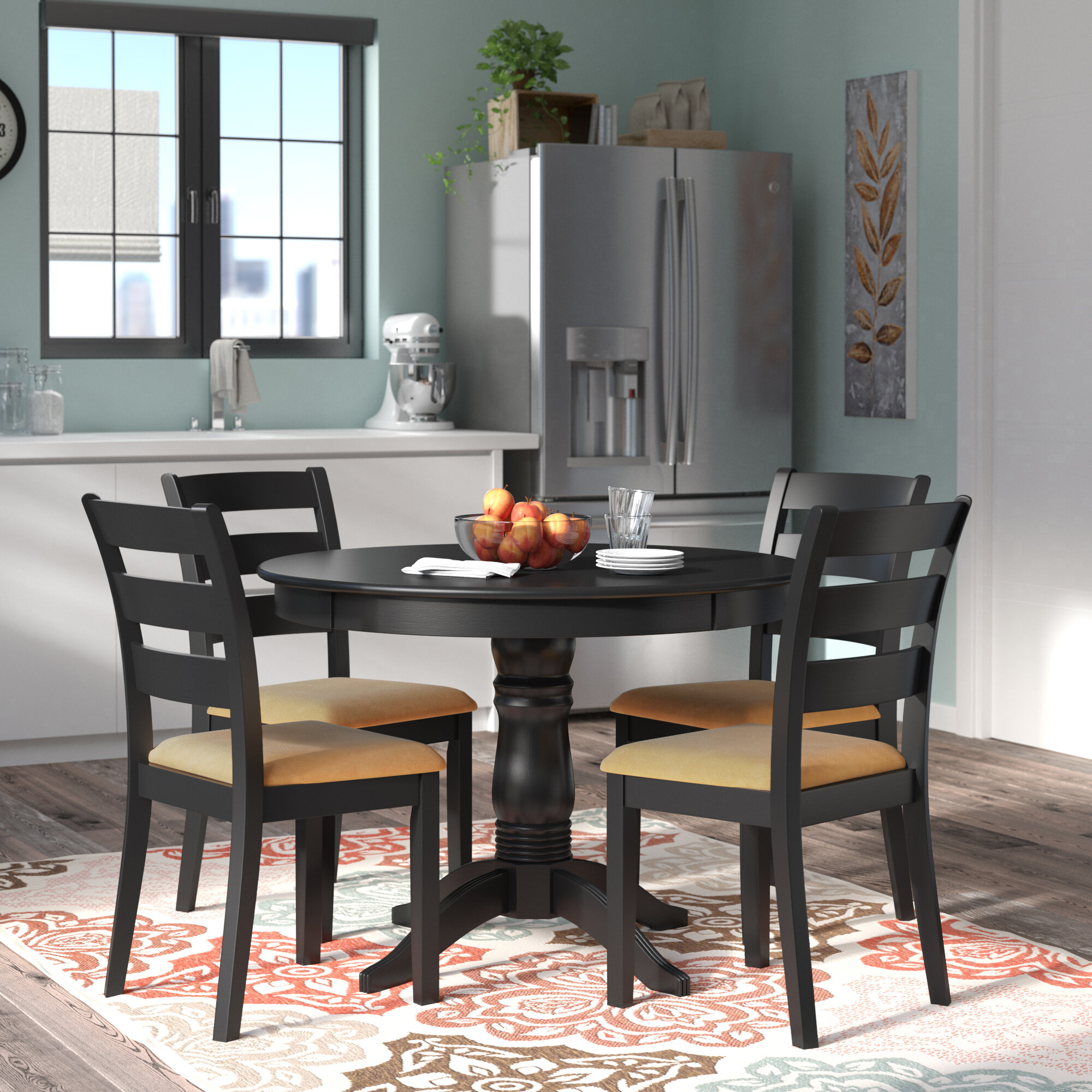 round dinette table with 4 chairs