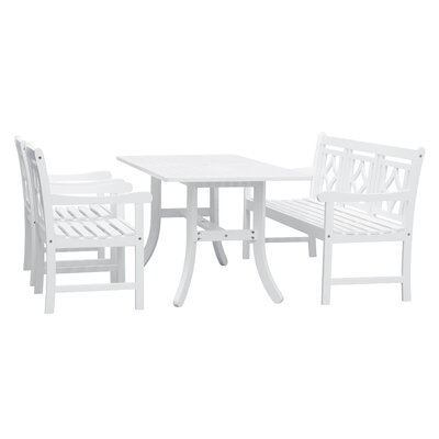 Beachcrest Home Amabel 4 Piece Patio Dining Set Beachcrest Home Dailymail