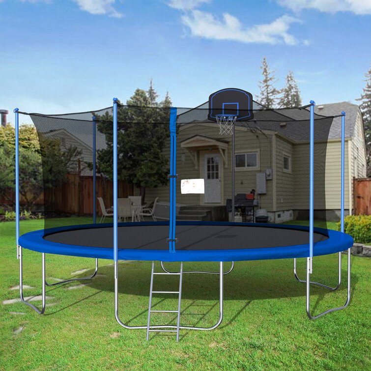 Modern Round Backyard Trampoline with Safety Enclosure & Reviews |