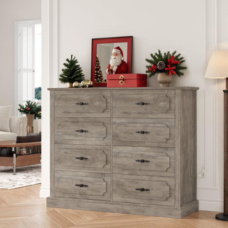 Argatha 8 - Drawer Double Dresser Color: Gray Wash