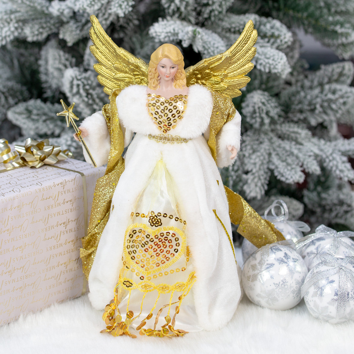 The Seasonal Aisle Angel Christmas Tree Topper Wayfair.co.uk