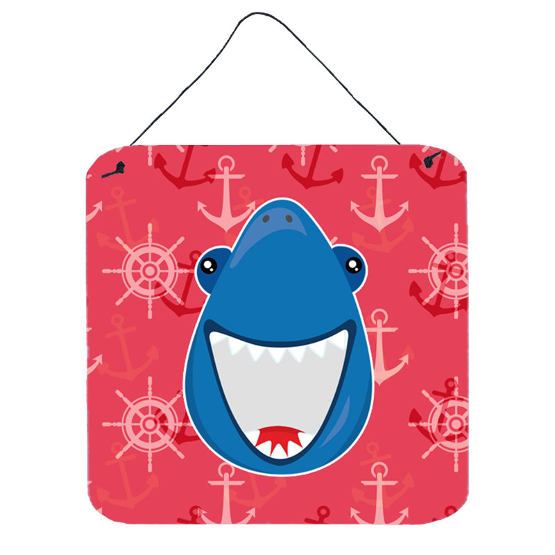 Zoomie Kids Shark Wide Open Aluminum Wall Decor Wayfair