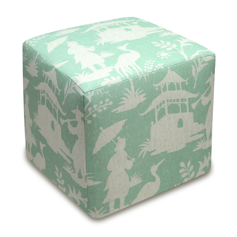 Chinoiserie Cube Ottoman