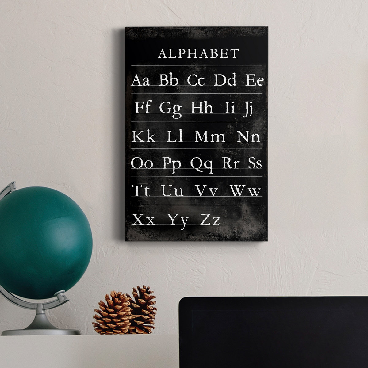 17 Stories Alphabet Chart Wrapped Canvas Print Wayfair