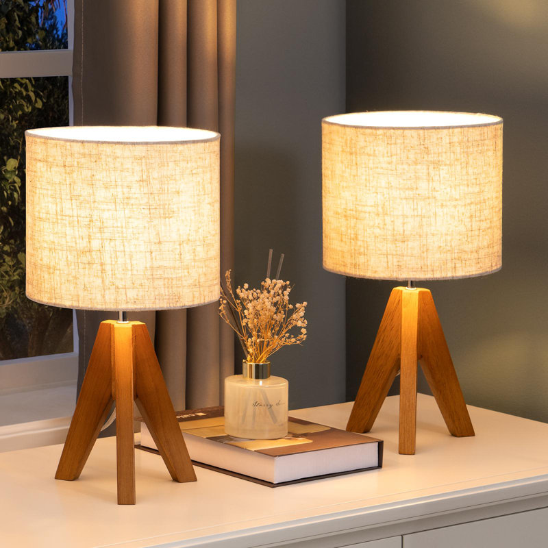 Brabazon Solid Wood Tripod Lamp Base Color: Light Brown