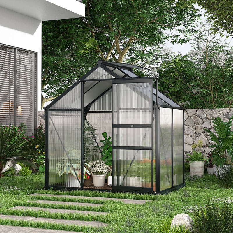 Outsunny Hobby Greenhouse Size: 79.25" H x 74.75" L x 52" D