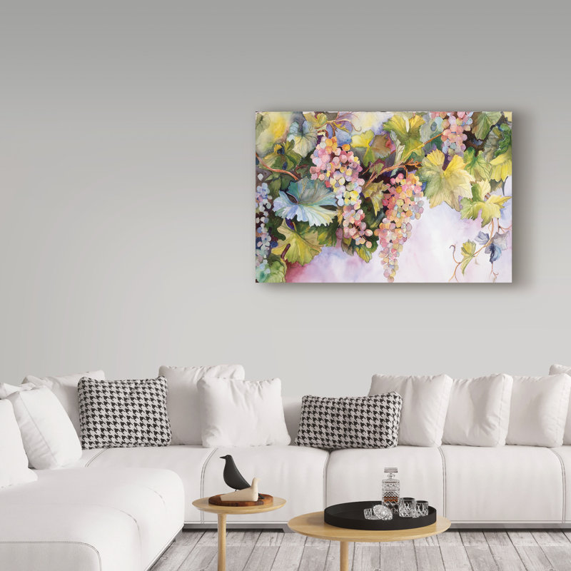 Trademark Art Grapes On The Vine Acrylic Painting Print On