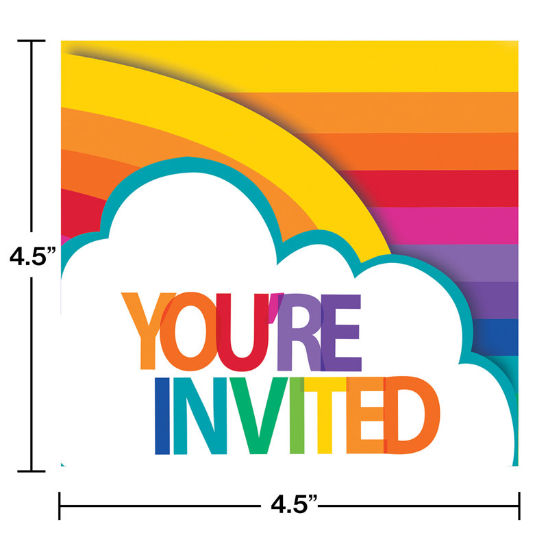 Multicolor Creative Converting 8 Count Life is Great Gatefold Party Invitation