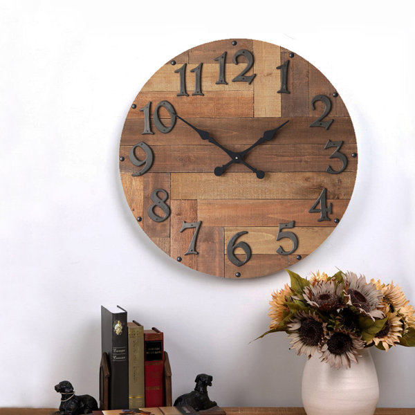 Millwood Pines Oversized Sherrard Wall Clock Reviews Wayfair