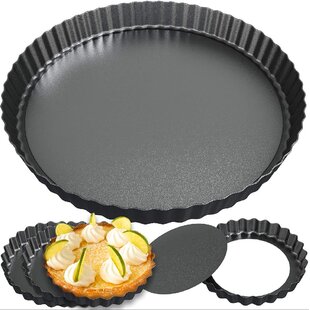 12 12 Fluted Round Quiche Flan Tart Tin Pan Twin Pack Superior Double Coated Non Stick Made in England