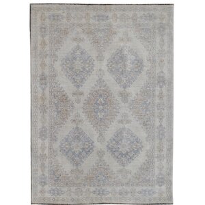 Hand-Knotted Gray Area Rug