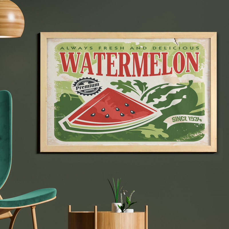 Watermelon Wall Decor - Printed Fabric Poster - Picture Frame Print
