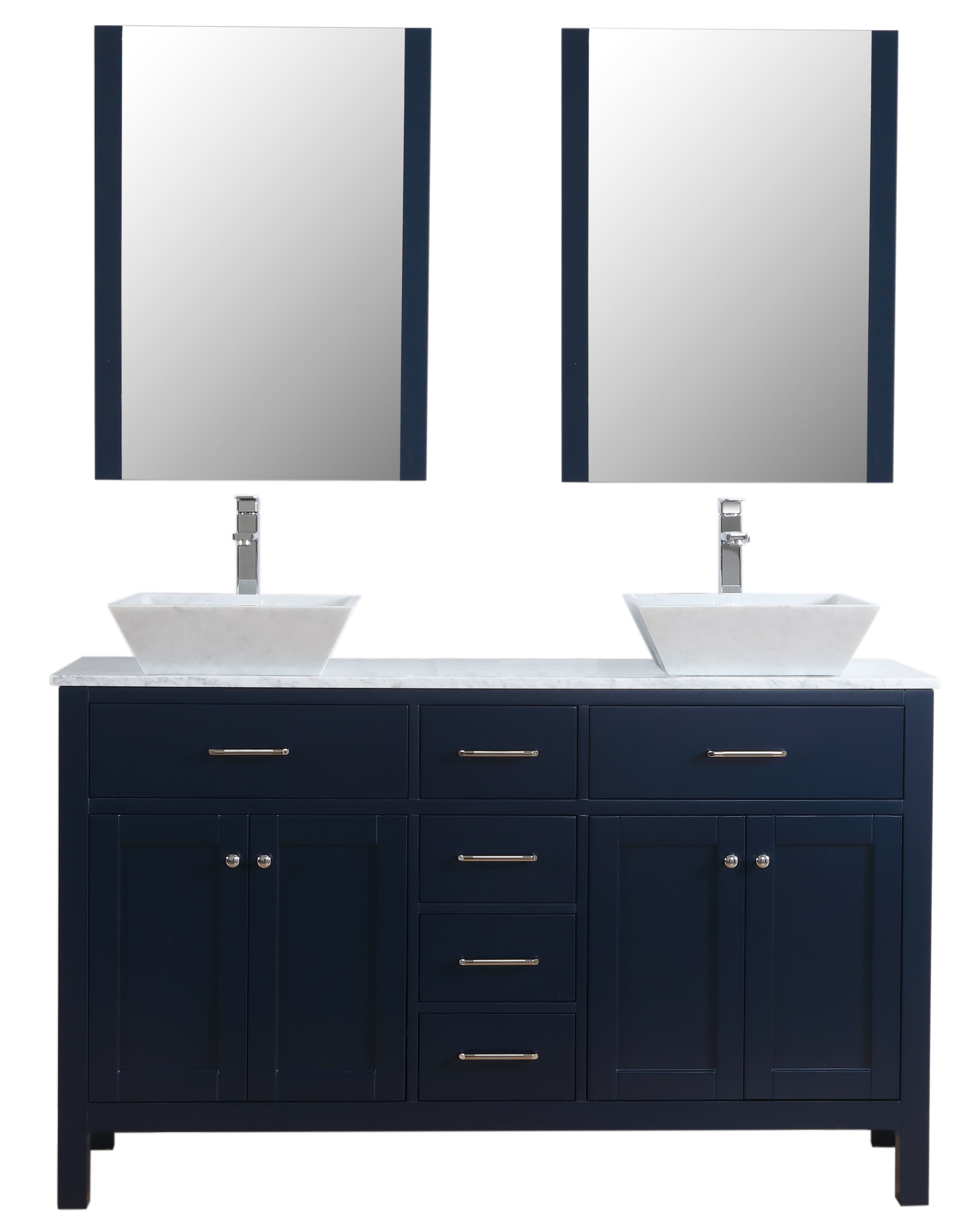 Breakwater Bay Oneman 60 Double Bathroom Vanity Set With Mirror Wayfair