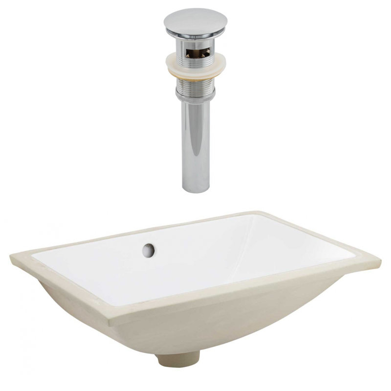 Royalpurplebathkitchen Csa Ceramic Rectangular Undermount Bathroom Sink With Overflow Wayfair