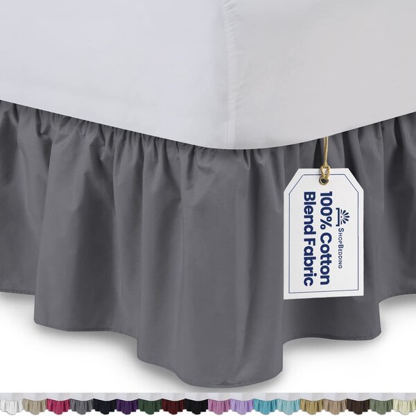 Luxurious™ High Quality Bedskirt Dust Ruffle 1500 TC Solid Pleated Tailored 14" 