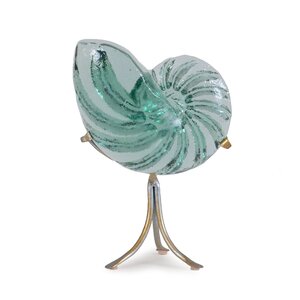 Currant Nautilus on Metal Stand Sculpture