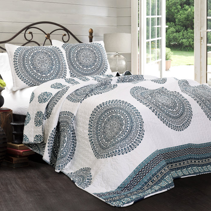 Westerlo Cotton 3 Piece Reversible Quilt Set