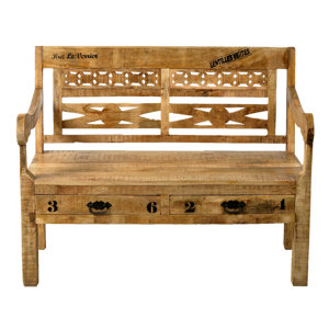 Garderobenbank Rustic mit Stauraum aus Holz von ..