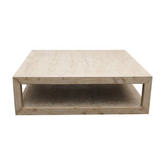 Lily S Living Versatile Peking Grand Framed Square Coffee Table With Weathered White Wash 50 Inch Long Wayfair
