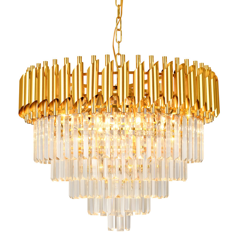 Prempal 8 - Light Dimmable Tiered Chandelier Finish: Gold