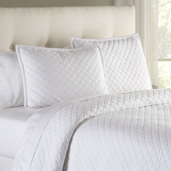 Charlton Home® Tahira White 100% Cotton Traditional Quilt & Reviews ...