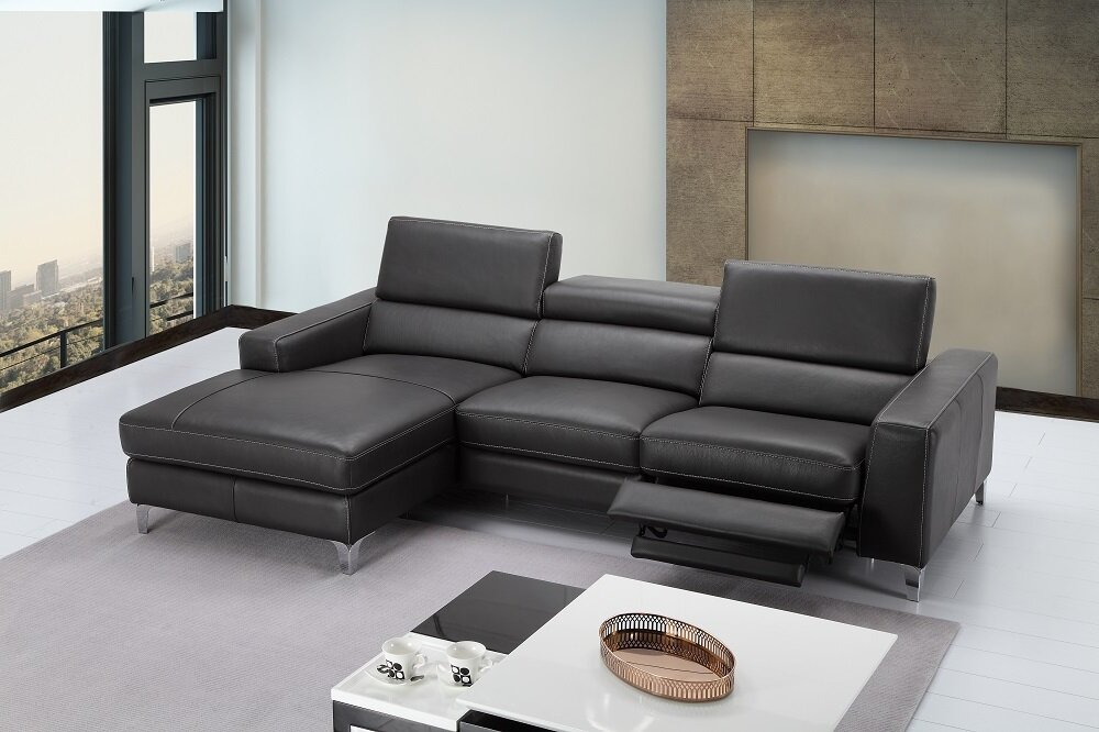 Carrolltown Leather Reclining Sectional Reviews Allmodern