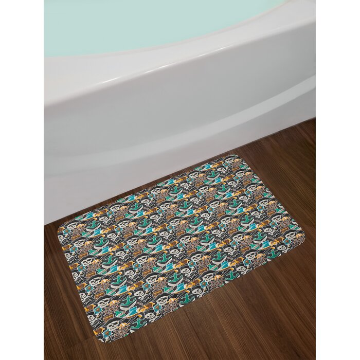 East Urban Home Ambesonne Pirates Bath Mat By Colourful Pattern