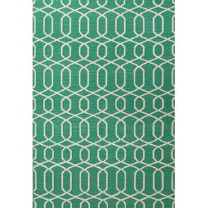 Ginger Geometric Green/Ivory Rug