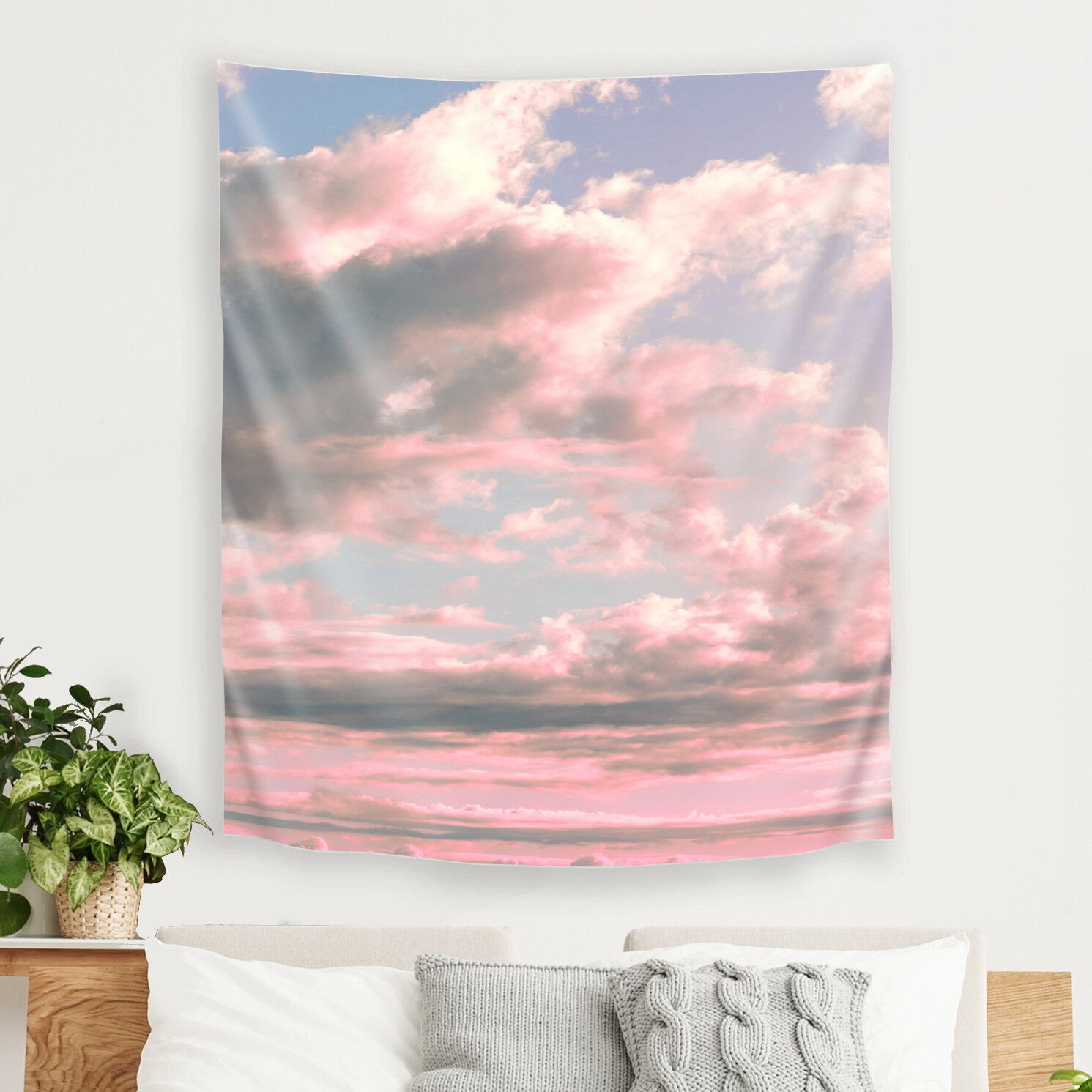 pink cloud tapestry