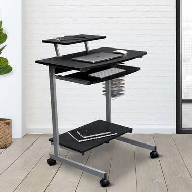 hartman mobile height adjustable computer work station standing desk