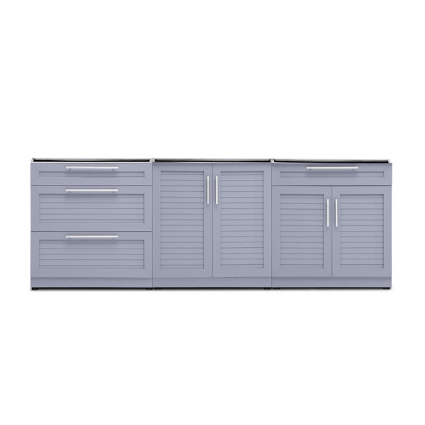 Newage Products Stainless Steel Bar Center 3 Piece Modular Outdoor