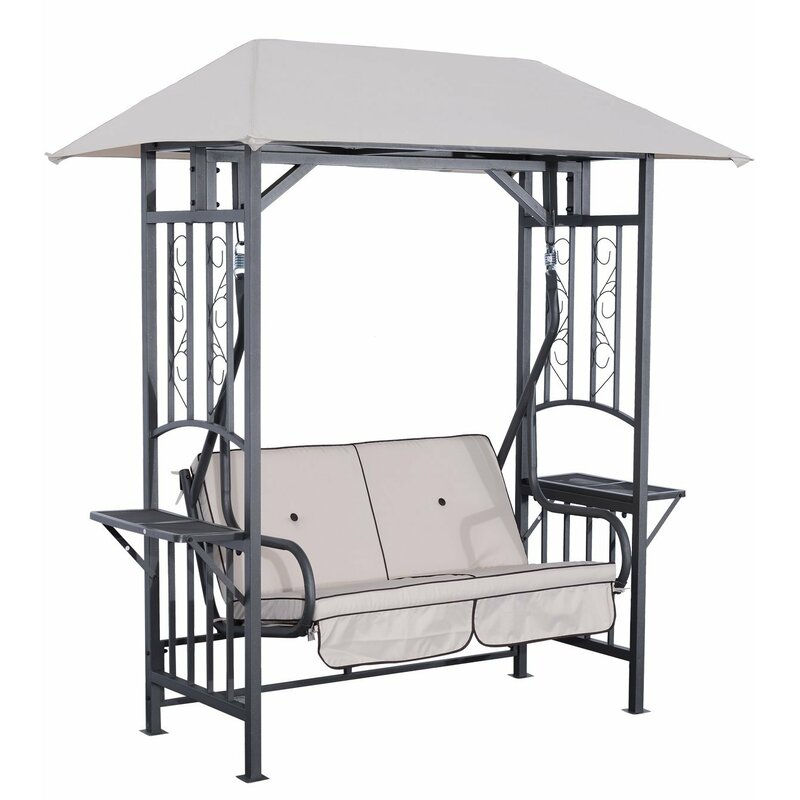 2 Seater Garden Swing Seat With Stand