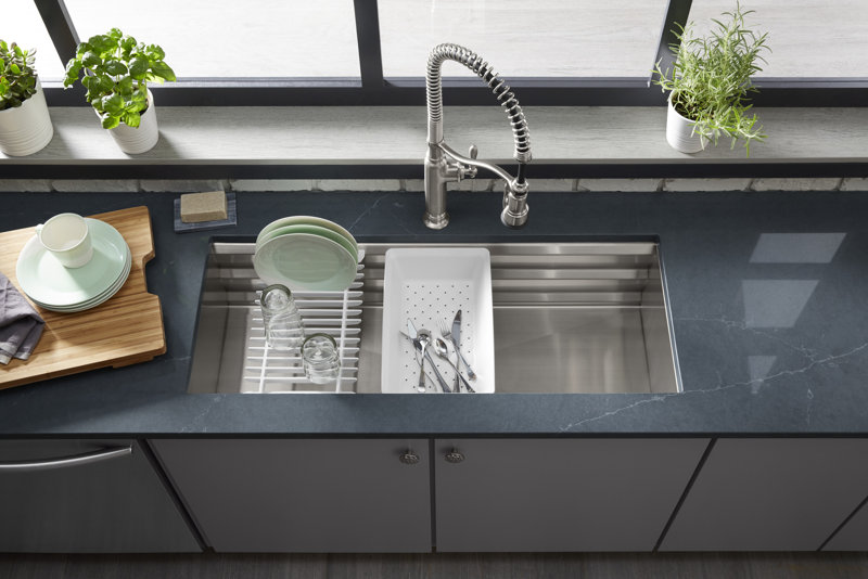 K 77515 Vs Cp Sn Kohler Tournant Semi Professional Kitchen Sink The Look