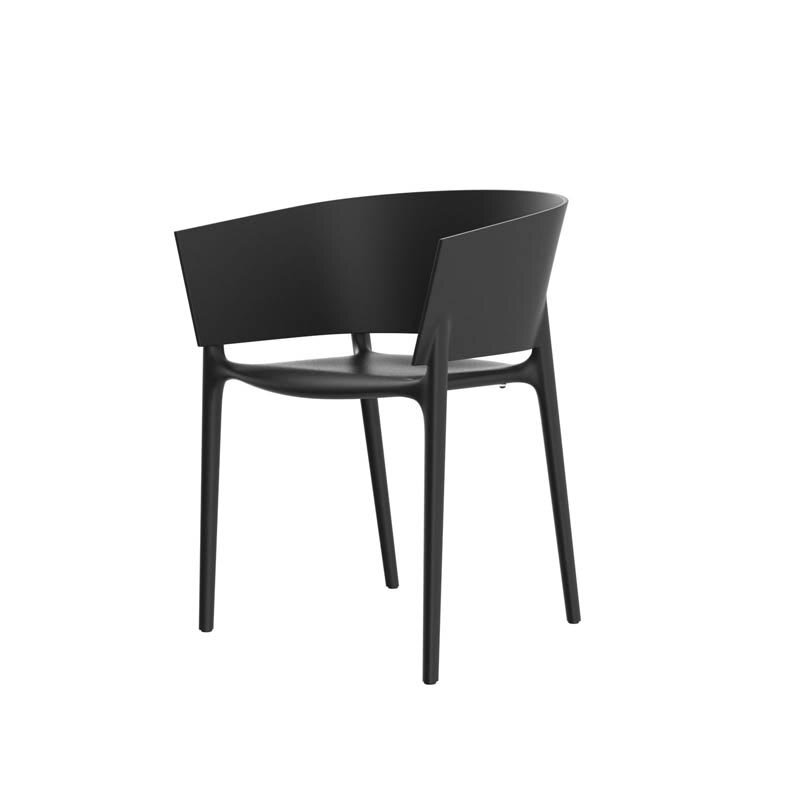 Vondom Black Africa Stacking Patio Dining Chair Quantity 1 | Wayfair